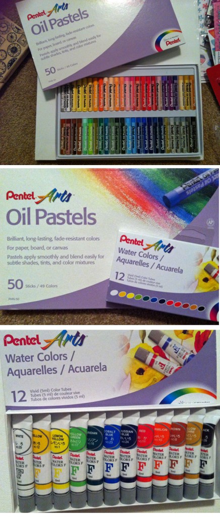 Pentel paints and pastels from Target